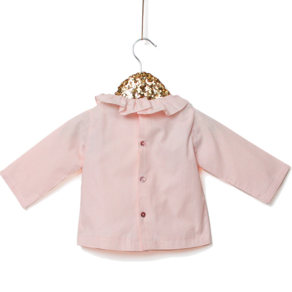 Electre Frilled Collard Blouse Sewing Pattern- Baby 1/4Y - Ikatee