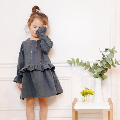 Lilas Blouse, Top & Dress Sewing Pattern - Girl 3/12Y - Ikatee