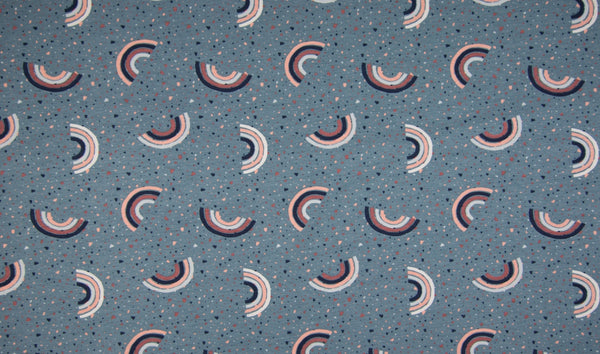 Cotton Stretch Jersey - European Import - Oeko-Tex® - RAINBOW - Dusty Blue