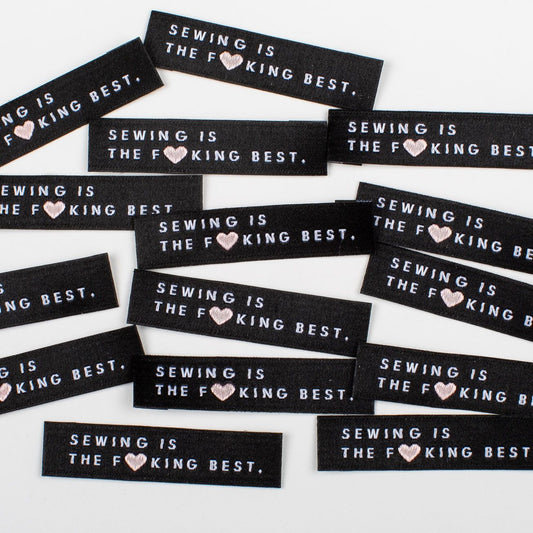 "SEWING IS THE F*CKING BEST" Woven Label Pack - Kylie And The Machine