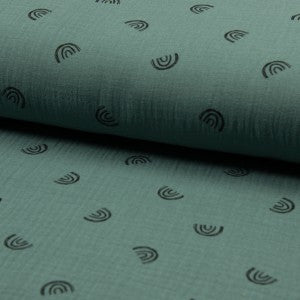 Double Gauze Muslin - Rainbow - Oeko-Tex® - Dusty Mint