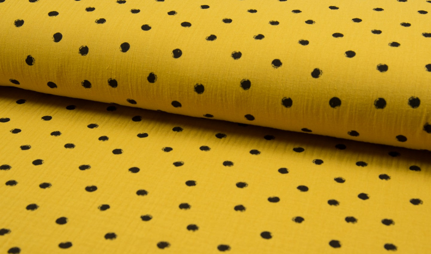 Double Gauze Muslin - Dots - Oeko-Tex® - Curry