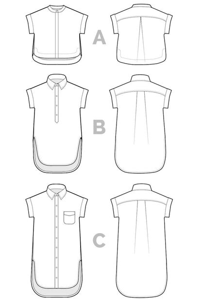 Kalle Shirt & Shirtdress Pattern - Closet Core Patterns