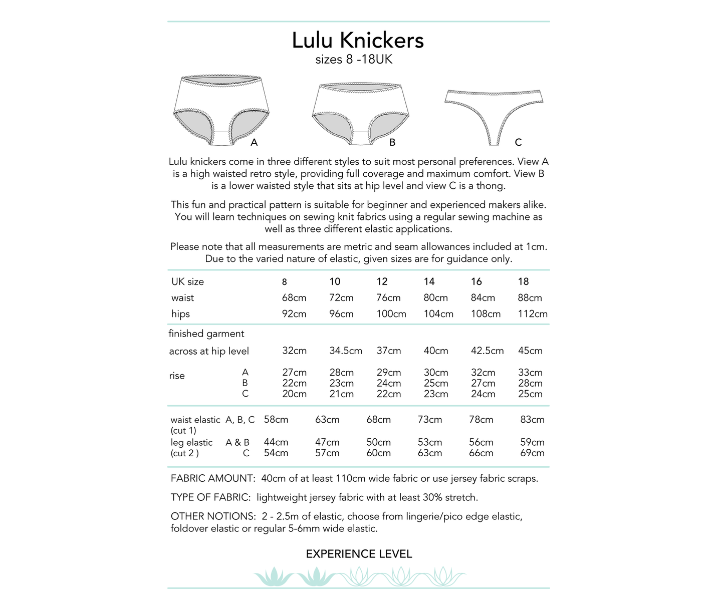 Lulu Knickers Sewing Pattern - Dhurata Davies