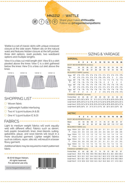 Wattle Skirt - Megan Nielsen Patterns - Sewing Pattern