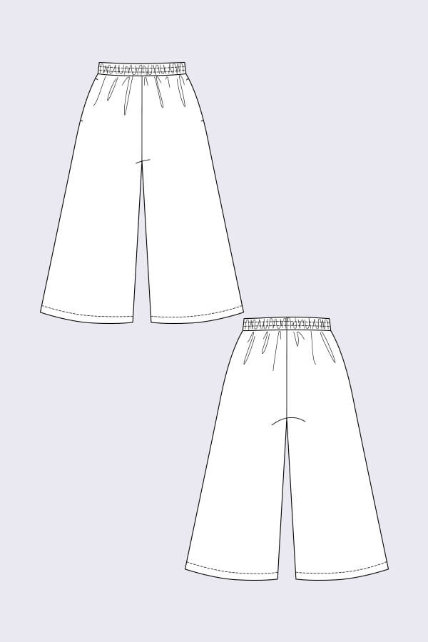 Ninni Elastic Waist Culottes - Named Clothing - Sewing Pattern