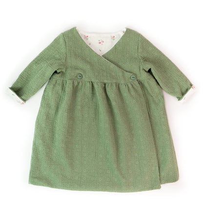 Dublin Cardigan or Dress Sewing Pattern - Baby 1M/4Y - Ikatee