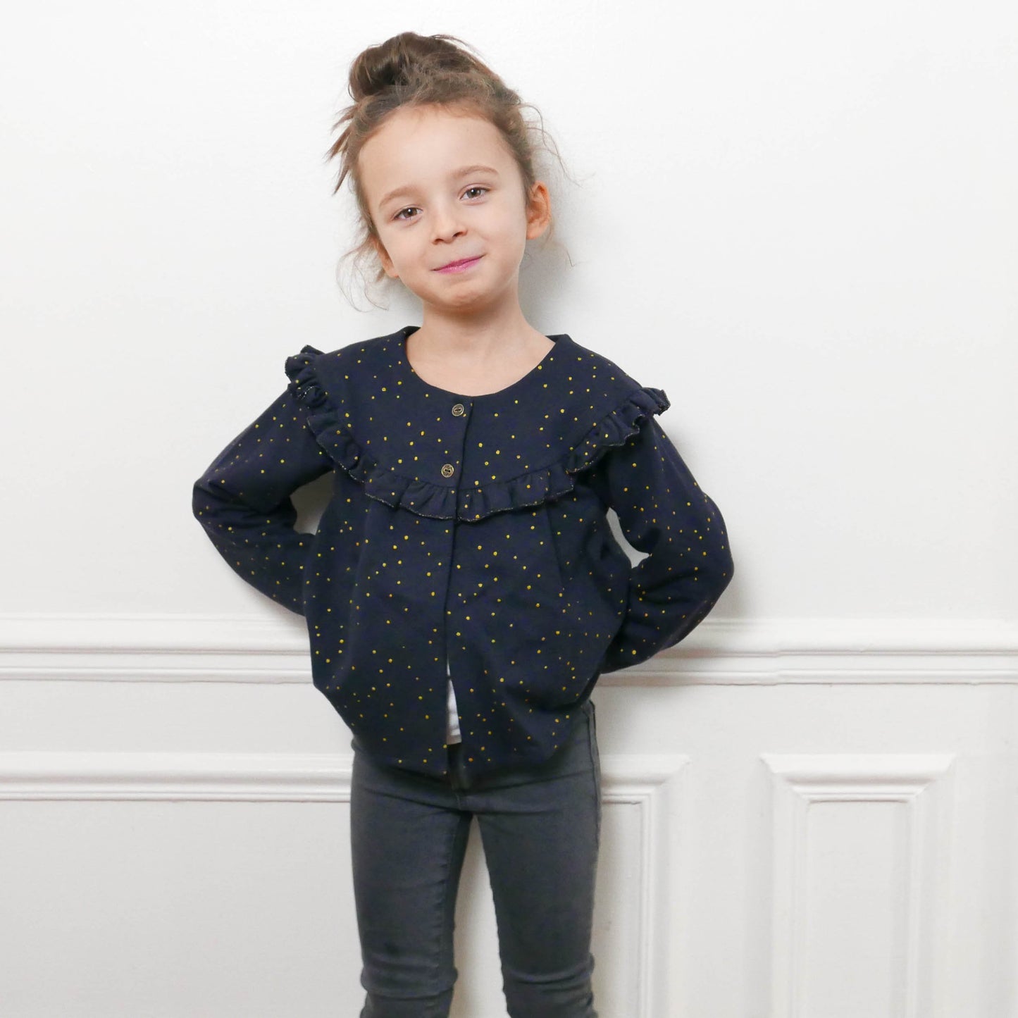 Irma Cardigan or Thin Vest Sewing Pattern- Girl 3/12Y - Ikatee