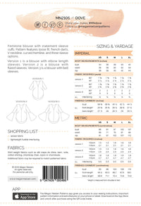 Dove Blouse - Megan Nielsen Patterns - Sewing Pattern