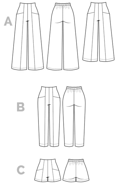 Pietra Pants & Shorts Pattern - Closet Core Patterns