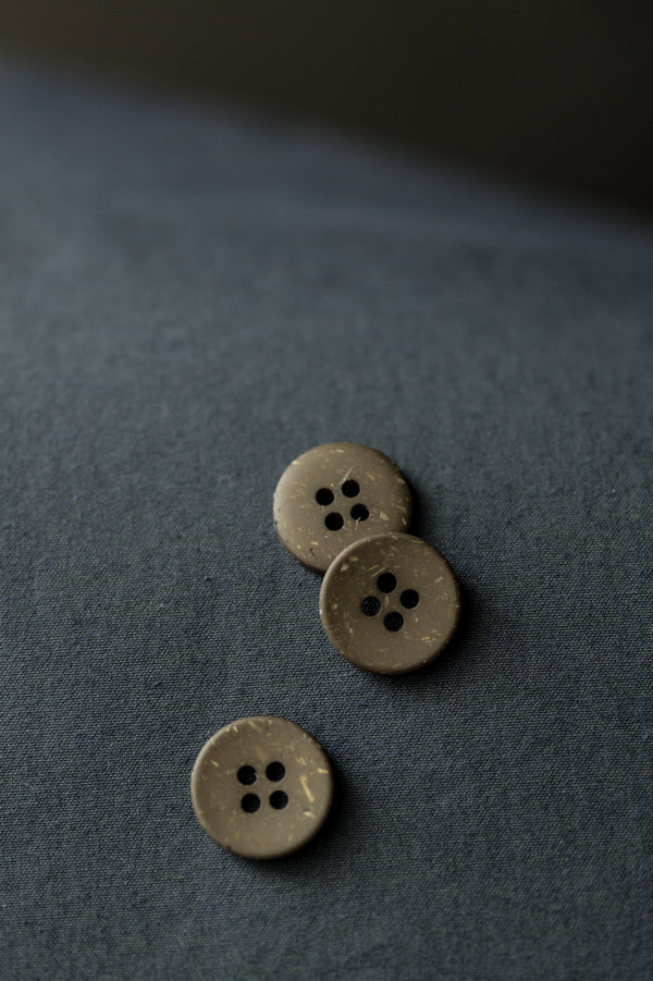 Olive - Speckles Recycled Button - Merchant & Mills - 18mm