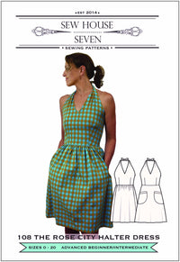 The Rose City Halter Dress Sewing Pattern - Sew House Seven