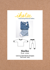 Sacha PJ Set Sewing Pattern - Kids 3/12Y - Ikatee