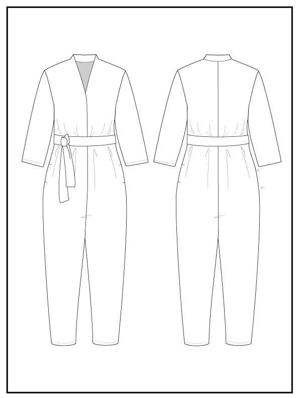 V-Neck Jumpsuit Pattern - The Assembly Line