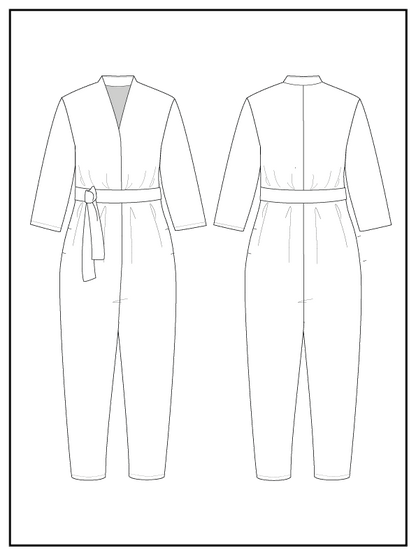 V-Neck Jumpsuit Pattern - The Assembly Line