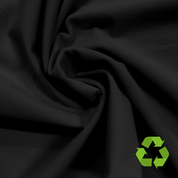 Repreve® Heavy Recycled Polyester Spandex Jersey - Black - 300gsm