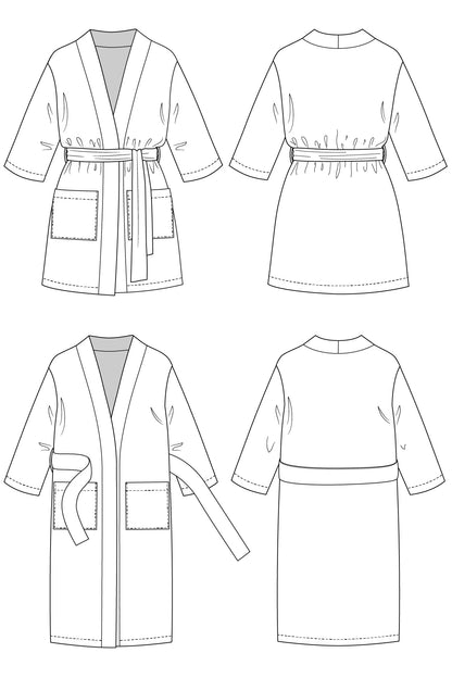 Lahja Unisex Dressing Gown / Robe - Named Clothing - Sewing Pattern