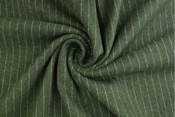 Cotton Flannel Knitted STRIPES - European Import - Oeko-Tex® - Dark Green