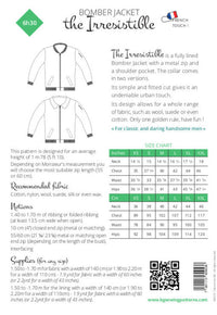 The Irresistible - Bomber Jacket - Mens Sewing Pattern - Patrons Les BG