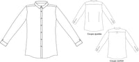 The Elegant - Dress Shirt - Mens Sewing Pattern - Patrons Les BG