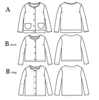 Vic Cardigan Sewing Pattern - Unisex 3/12Y - Ikatee