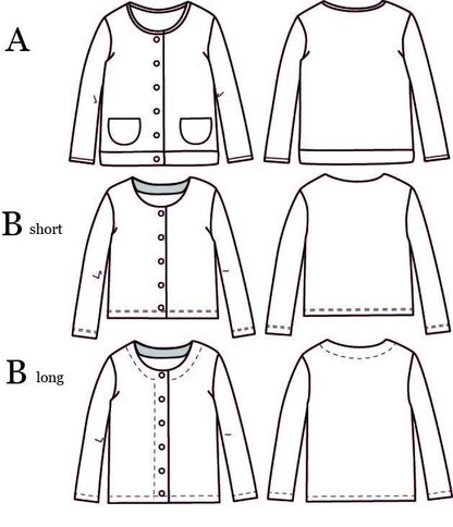 Vic Mum Cardigan Sewing Pattern - Ladies 34/46 - Ikatee