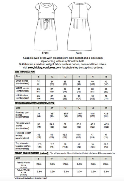 Cecily Dress Pattern - SewGirl UK