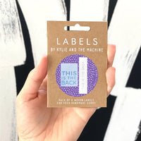 "THIS IS THE BACK" (Dual Pack) Woven Label Pack - Kylie And The Machine