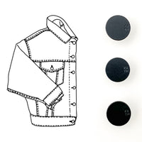 Denim Jacket Hardware Kit - Black Enamel - Kylie And The Machine