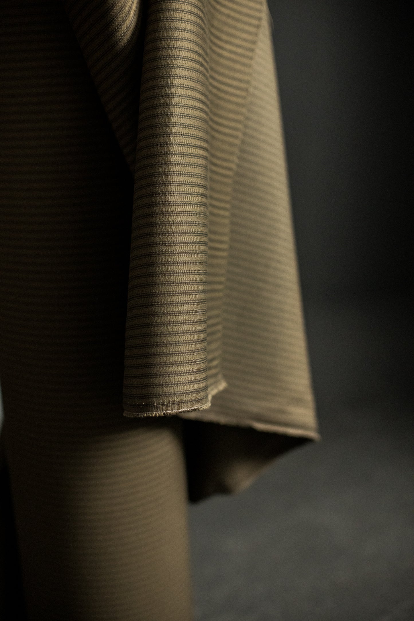 Overdyed Organic Cotton Ticking - Khaki - Merchant & Mills