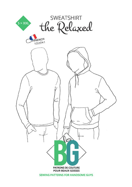 The Relaxed - Sweatshirt - Mens Sewing Pattern - Patrons Les BG