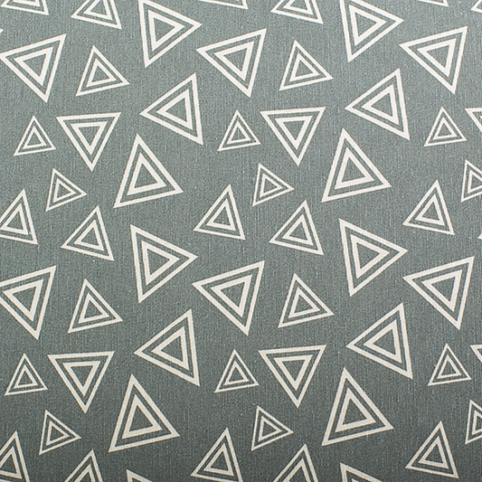 Cotton Panama - Oeko-Tex® - European Import -  TRIANGLES - Dark Grey