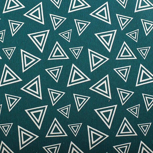 Cotton Panama - Oeko-Tex® - European Import -  TRIANGLES - Petrol