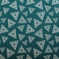 Cotton Panama - Oeko-Tex® - European Import -  TRIANGLES - Petrol