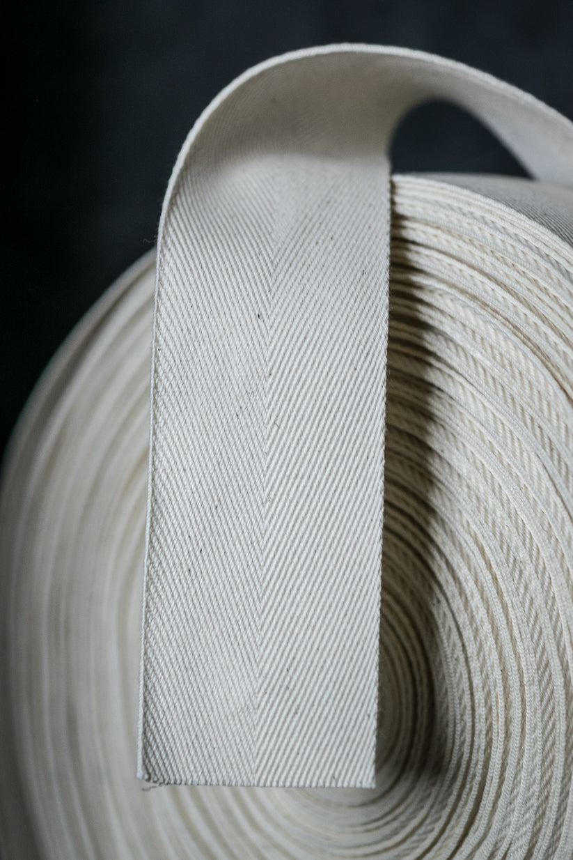 British Cotton Webbing - 25mm, 50mm or 75mm - Merchant & Mills (Per Meter)